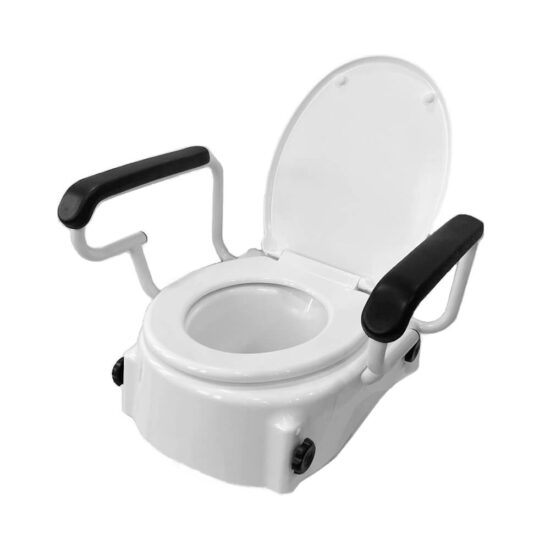 elevador wc con brazos abatibles y regulable en altura