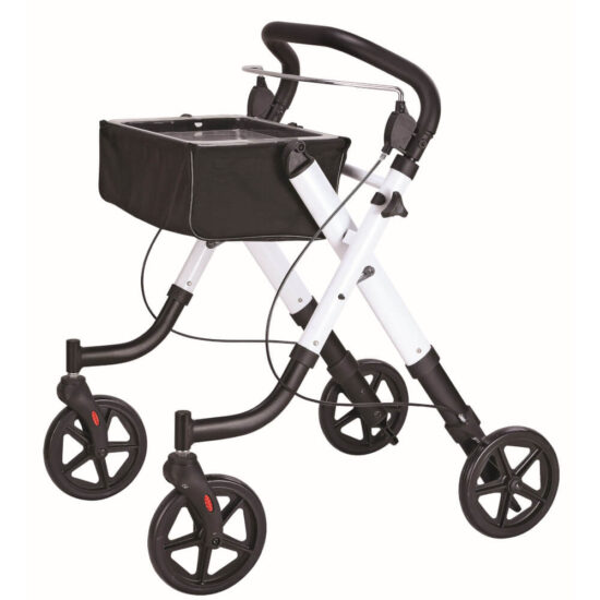 Andador Rollator plegable con 4 ruedas y bandeja