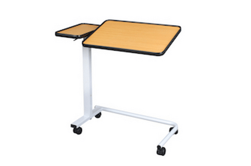 Mesa auxiliar con ruedas para cama