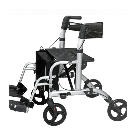 Rollator y silla de ruedas 2 en 1