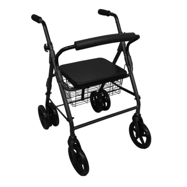 Rollator de aluminio con frenos por presión