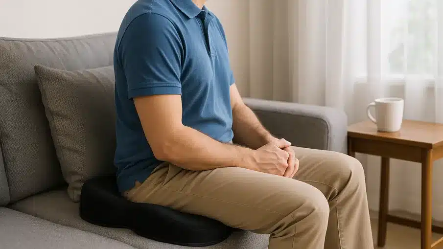 cómo sentarse con hernia discal lumbar