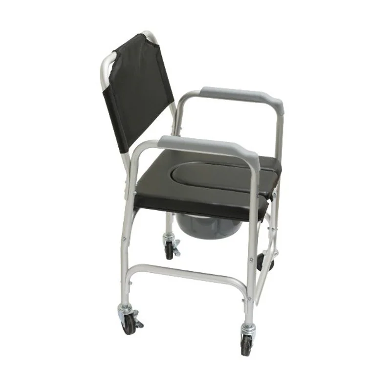Silla con Inodoro y Ruedas de Aluminio