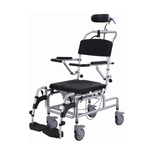 Silla de Ducha Basculante con Ruedas e Inodoro